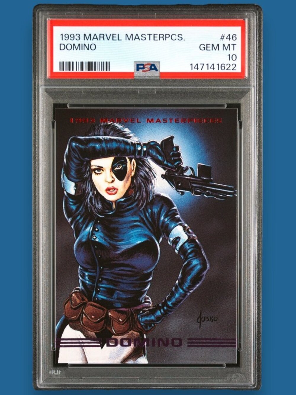 1993 Marvel Masterpieces 46 Domino PSA 10